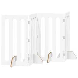SKŁADANA BRAMKA BARIERA DLA ZWIERZĄT 4 EL. BIAŁA 201X38X90CM PANEL