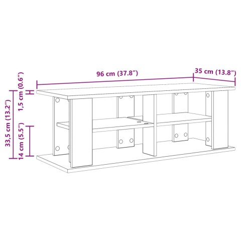 STOJAK NA TELEWIZOR BIAŁY 96X35X33,5CM