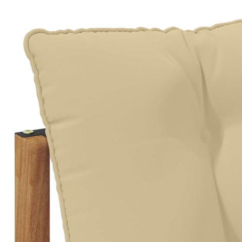 2 SZTUKA ŚRODKOWA SOFA OGRODOWA LITE DREWNO AKACJI NATURALNY