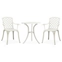 3-CZ. ZESTAW MEBLI BISTRO ZE STOPU ALUMINIUM BIAŁY