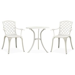 3-CZ. ZESTAW MEBLI BISTRO ZE STOPU ALUMINIUM BIAŁY