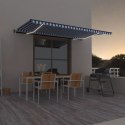 AUTOMATYCZNIE ZWIJANA MARKIZA LED I CZUJNIK WIATRU 500X350CM
