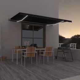 AUTOMATYCZNIE ZWIJANA MARKIZA LED I CZUJNIK WIATRU 500X350CM