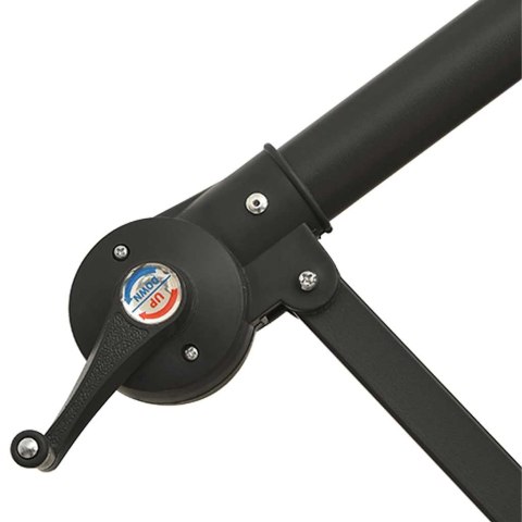 PARASOL WISZĄCY LED OGRODOWY WINNA CZERWIEŃ 300X254CM SOLIDNY SŁUPEK