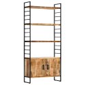 REGAŁ NA KSIĄŻKI 4 POZIOMY 80X30X180CM SUROWE DREWNO MANGO