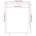 ROLETA ZEWNĘTRZNA SKŁADANA ANTRACYTOWA 120X250CM RĘCZNA