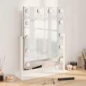 LUSTRO LED DO TOALETKI BIAŁA 44X10X53CM SZKŁO I STAL