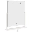 LUSTRO LED DO TOALETKI BIAŁA 44X10X53CM SZKŁO I STAL