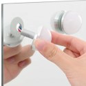 LUSTRO LED DO TOALETKI BIAŁA 44X10X53CM SZKŁO I STAL