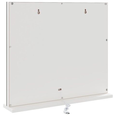 LUSTRO LED DO TOALETKI BIAŁY 50X10X44CM SZKŁO I STAL