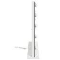 LUSTRO LED DO TOALETKI BIAŁA 58X10X47CM SZKŁO I STAL