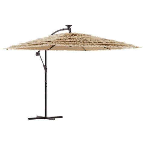 PARASOL OGRODOWY NA STALOWYM SŁUPKU BRĄZOWY 246X246X230CM
