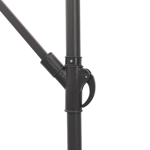 PARASOL OGRODOWY NA STALOWYM SŁUPKU BRĄZOWY 246X246X230CM