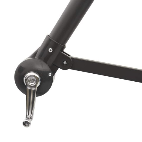 PARASOL OGRODOWY NA STALOWYM SŁUPKU BRĄZOWY 246X246X230CM