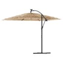 PARASOL OGRODOWY NA STALOWYM SŁUPKU BRĄZOWY 290X290X238CM