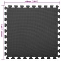 PUZZLE MATS DO ĆWICZEŃ 24 EL. CZARNY 8,64 ㎡ PIANKA EVA