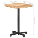 STOLIK BISTRO KWADRATOWY 50X50X75CM SUROWE DREWNO MANGO