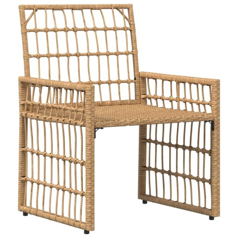 ZESTAW MEBLI OGRODOWYCH 4 EL. NATURALNY I KREMOWY BIAŁY