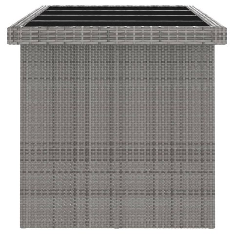 7-CZ. ZESTAW MEBLI OGRODOWYCH Z PODUSZKAMI RATTAN PE SZARY