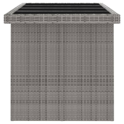 9-CZ. ZESTAW MEBLI OGRODOWYCH Z PODUSZKAMI RATTAN PE SZARY