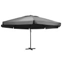 PARASOL OGRODOWY NA ALUMINIOWYM SŁUPKU 600CM ANTRACYTOWY