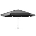 PARASOL OGRODOWY NA ALUMINIOWYM SŁUPKU 600CM ANTRACYTOWY