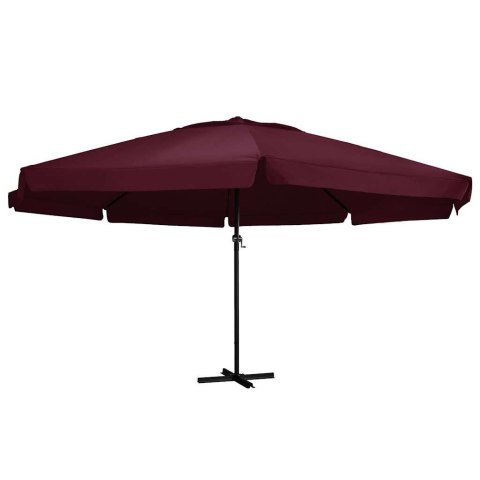 PARASOL OGRODOWY NA ALUMINIOWYM SŁUPKU 600CM BORDOWY