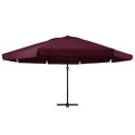 PARASOL OGRODOWY NA ALUMINIOWYM SŁUPKU 600CM BORDOWY