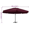 PARASOL OGRODOWY NA ALUMINIOWYM SŁUPKU 600CM BORDOWY