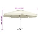 PARASOL OGRODOWY NA ALUMINIOWYM SŁUPKU 600CM PIASKOWY