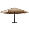 PARASOL OGRODOWY NA ALUMINIOWYM SŁUPKU 600CM TAUPE