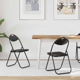 SKŁADANE KRZESŁO DO JEDZENIA 2 EL. CZARNY 48X43,5X81CM