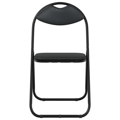 SKŁADANE KRZESŁO DO JEDZENIA 2 EL. CZARNY 48X43,5X81CM