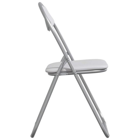 SKŁADANE KRZESŁO DO JEDZENIA 8 EL. BIAŁY 48X43,5X81CM