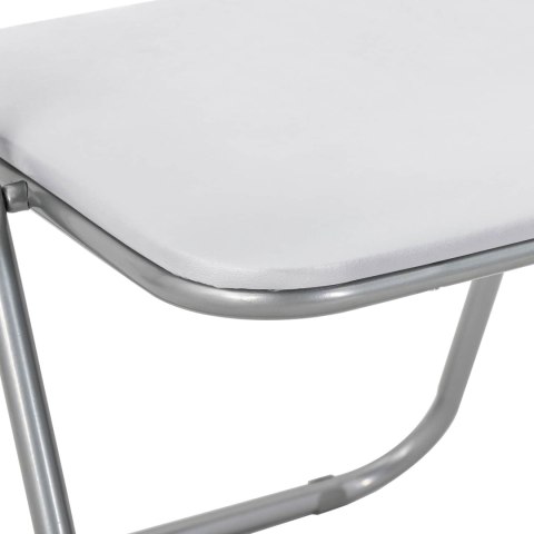 SKŁADANE KRZESŁO DO JEDZENIA 8 EL. BIAŁY 48X43,5X81CM