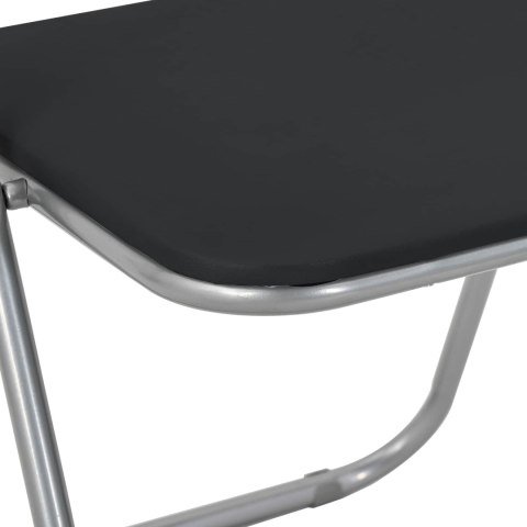 SKŁADANE KRZESŁO DO JEDZENIA 8 EL. CZARNY 48X43,5X81CM