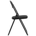 SKŁADANE KRZESŁO DO JEDZENIA 8 EL. CZARNY 48X43,5X81CM