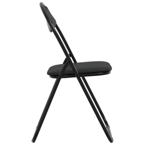 SKŁADANE KRZESŁO DO JEDZENIA 8 EL. CZARNY 48X43,5X81CM