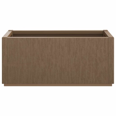 DONICA 2 SZT. SREBRNY 50X50X75CM STAL NIERDZEWNA