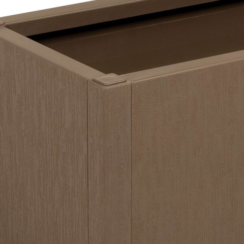 DONICA 2 SZT. SREBRNY 50X50X75CM STAL NIERDZEWNA