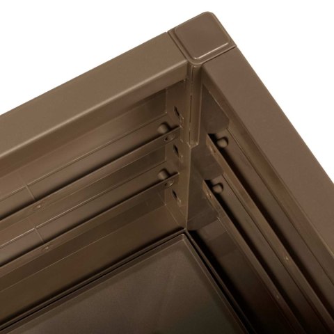 DONICA 2 SZT. SREBRNY 50X50X75CM STAL NIERDZEWNA