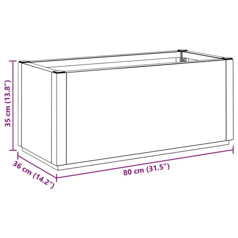 DONICA 2 SZT. ZIELONY OLIWKOWY 30X30X75CM STAL