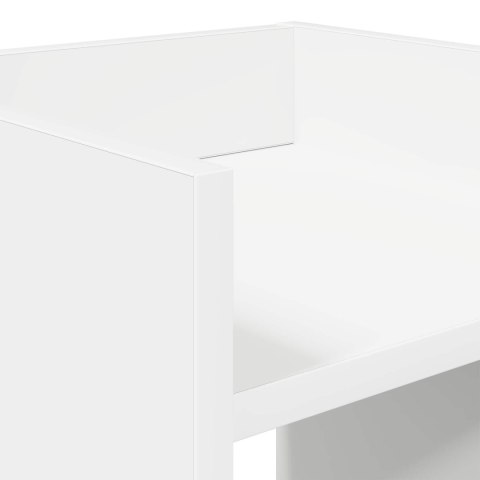 STOJAK NA ROŚLINY BIAŁY 30X30X100CM DREWNO INŻYNIERYJNE