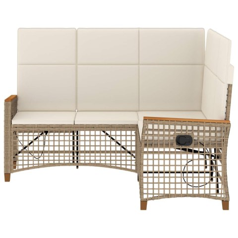 ZESTAW SOF OGRODOWYCH BEŻOWY I KREMOWY 164X164X112CM