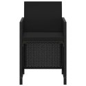3-CZ. ZESTAW MEBLI OGRODOWYCH Z PODUSZKAMI POLIRATTAN CZARNY