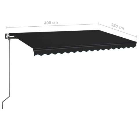 AUTOMATYCZNIE ZWIJANA MARKIZA 400X350CM ANTRACYTOWA
