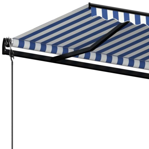 AUTOMATYCZNIE ZWIJANA MARKIZA 600X350CM NIEBIESKO-BIAŁA