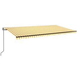 AUTOMATYCZNIE ZWIJANA MARKIZA 600X350CM ŻÓŁTO-BIAŁA