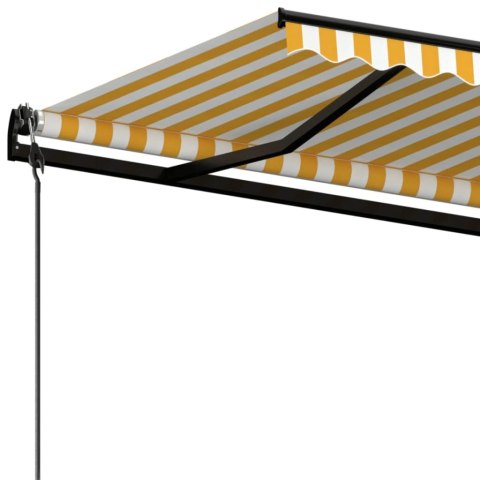 AUTOMATYCZNIE ZWIJANA MARKIZA 600X350CM ŻÓŁTO-BIAŁA