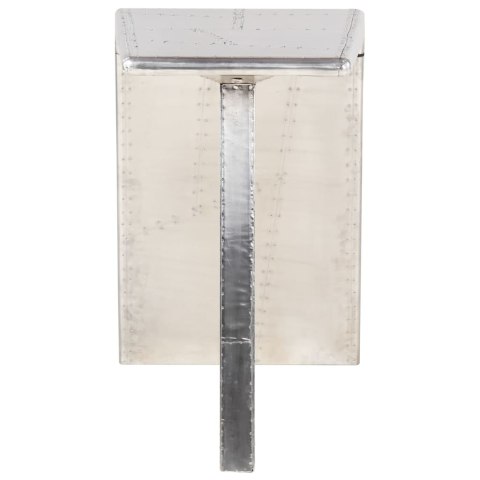 BIURKO AVIATOR SREBRNE 112X50X76CM METALOWE
